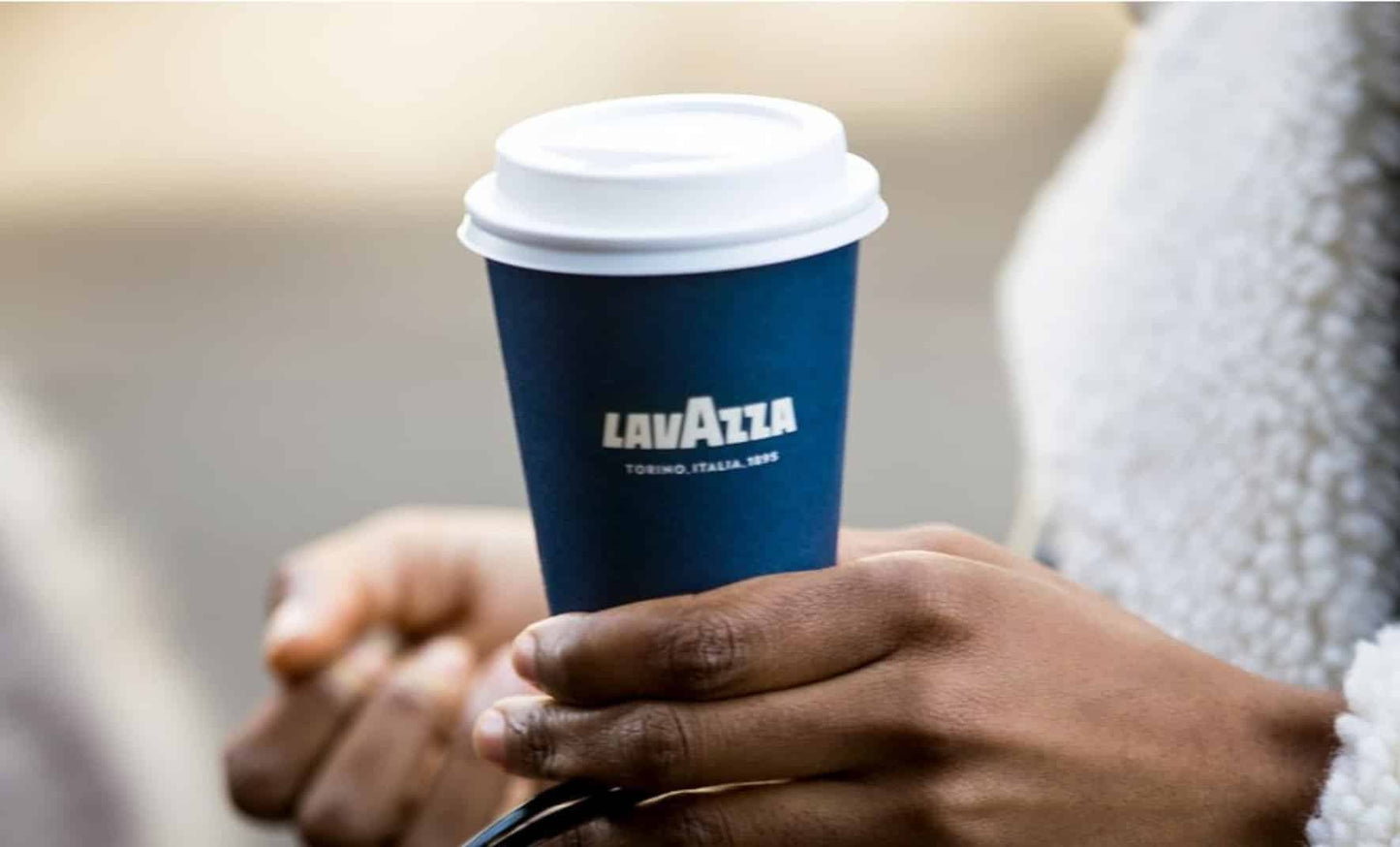 8oz Blue & White Double Walled Lavazza Cup | Single Unit (50-600's)