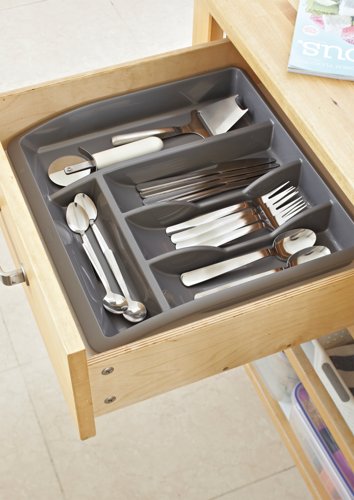 Addis Cutlery Tray Metallic Grey 510855