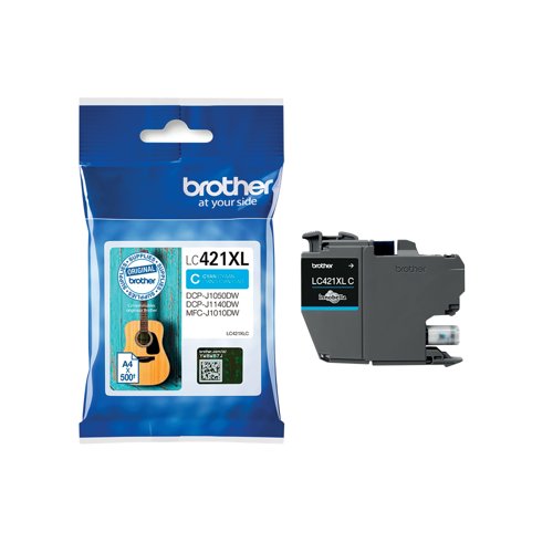 Brother LC421XLC Inkjet Cartridge High Yield Cyan LC421XLC
