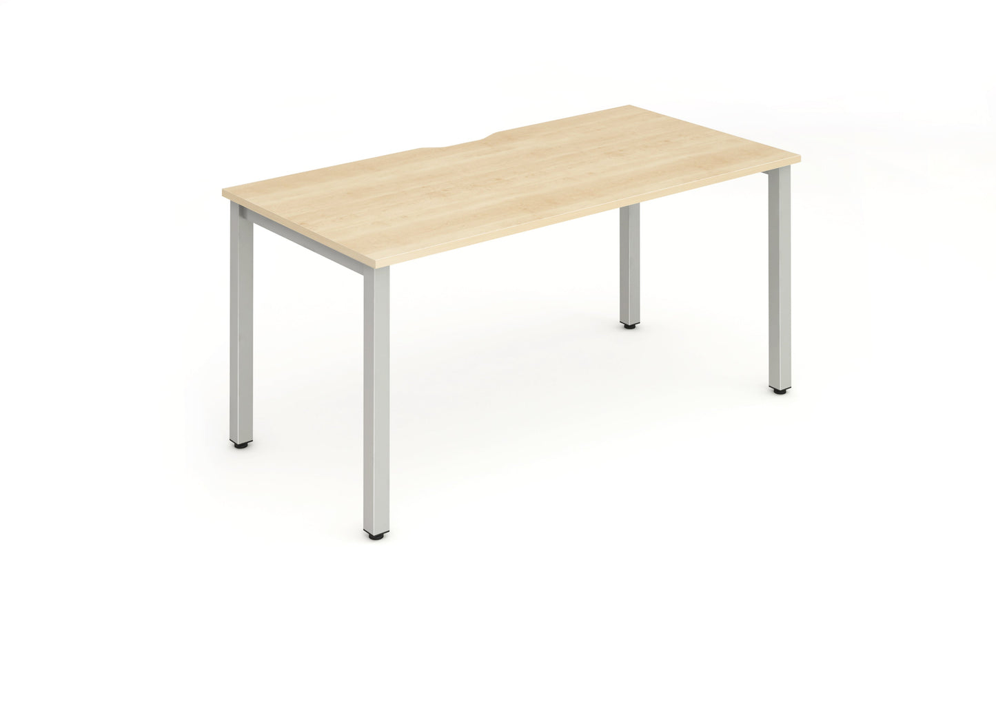 Evolve Plus 1200mm Single Starter Desk Maple Top Silver Frame BE139