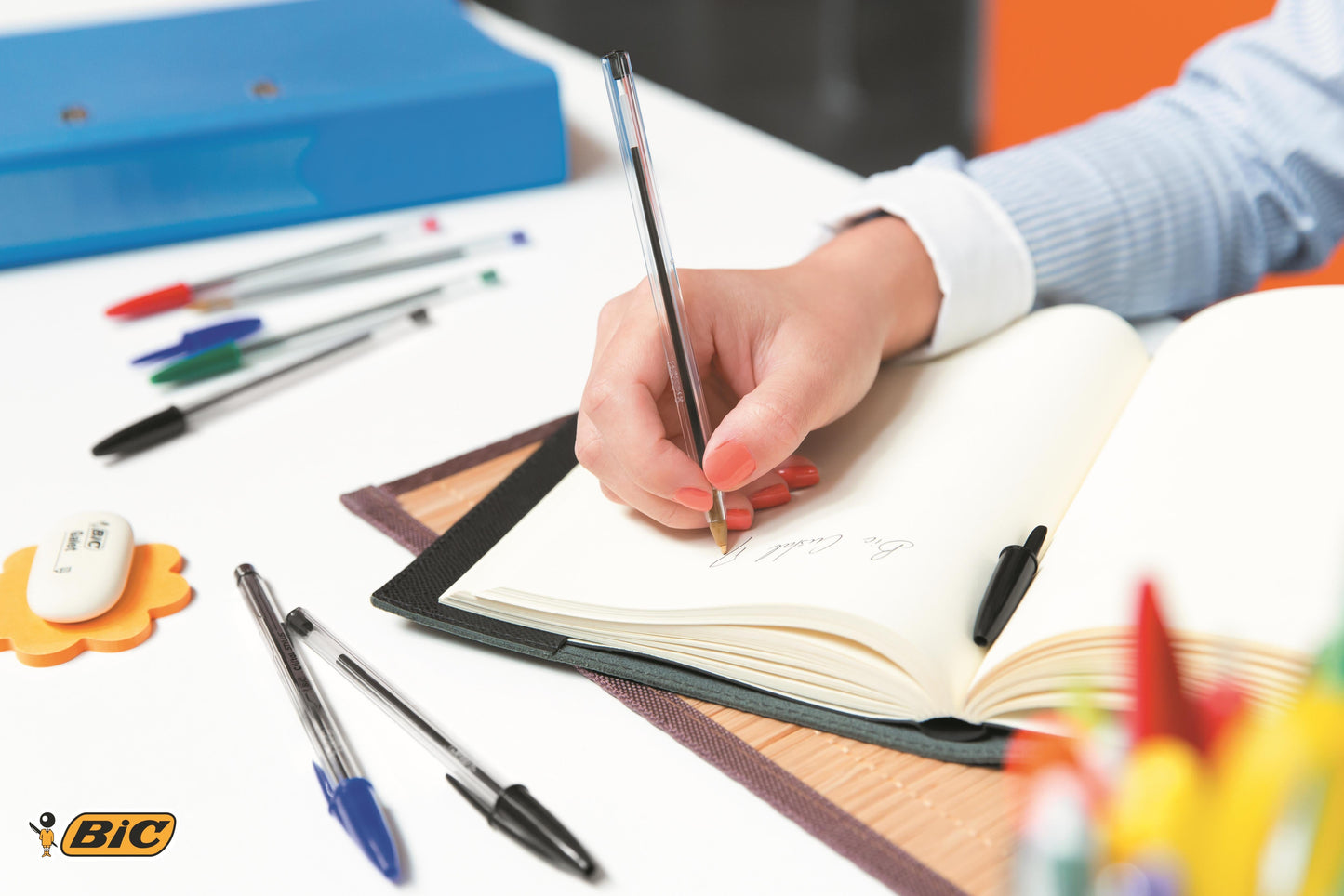 Bic Cristal Ballpoint Pen 1.0mm Tip 0.32mm Line Black/Blue/Green/Red (Pack 10) - 830865