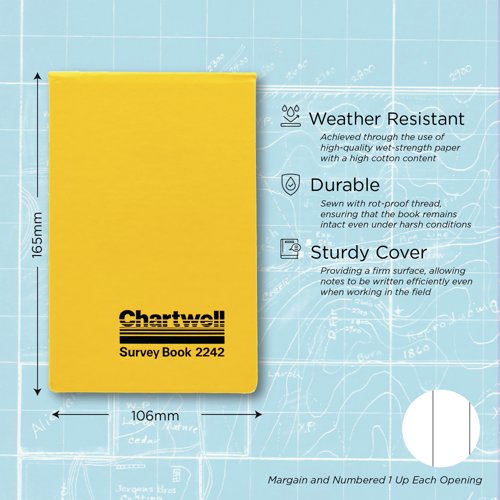 Exacompta Chartwell Weather Resistant Dimensions Book 106x165mm 2242