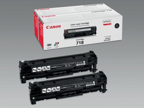 Canon 718VP Toner Cartridges Black Twin Value Pack 2662B005