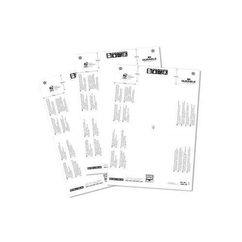 Durable Badgemaker Insert Sheets 52x100mm (Pack of 40) 1458/02