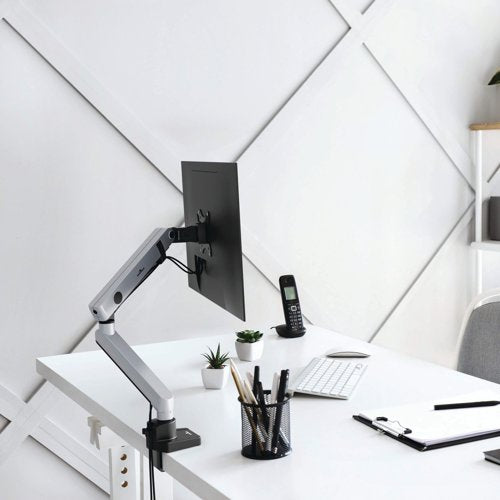 Durable Select Plus Monitor Mount Arm for 1 Screen Up to 32 Inch with Desk Clamp Attachment 509623