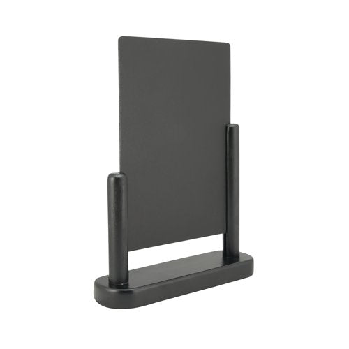 Deflecto Double Sided Medium Countertop Chalkboard Information Display Black TCB-MED-BLK