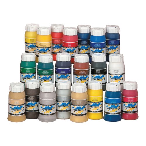 Daler-Rowney System 3 Acrylic Paint 500ml Burnt Umber 005971