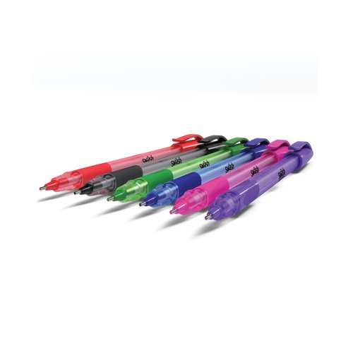 Swash Triangular Ballpoint Pens Rubber-Grip Black (Pack of 40) + 3 Free Purple BBT40BK