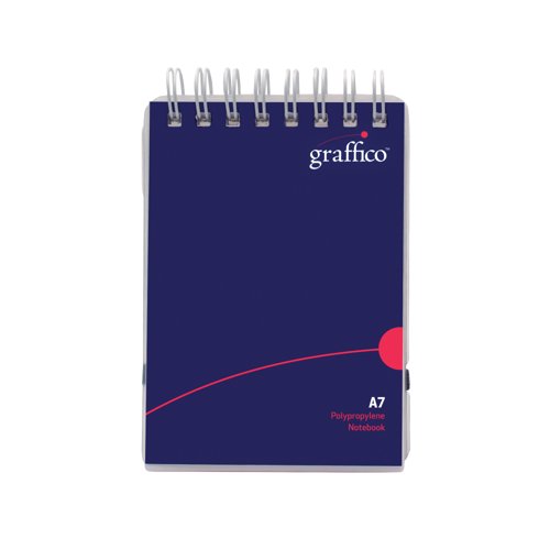 Graffico by 5 Star Polypropylene Wirebound Notepad 140 Page A7 EN13139