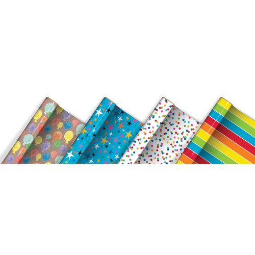 Generic Giftwrap Paper 3m Assorted Pack of 49 37094-GWC