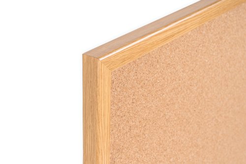 5 Star Cork Noticeboard Oak Effect Frame 900x600mm FS669041