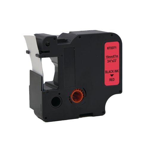 Five Star Non-OEM Replacement for Dymo 45807 Black on Red 19mm x 7m FS672371