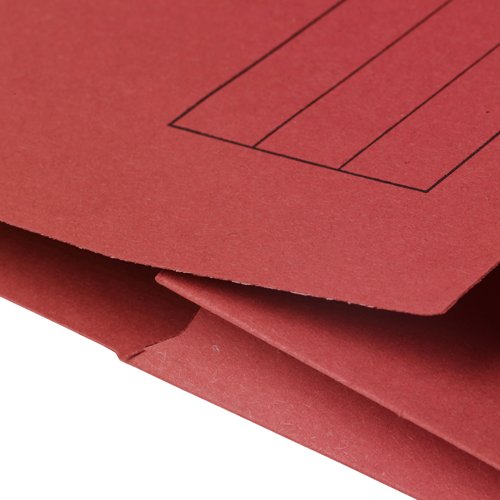 5 Star Recycled Half Flap Document Wallet A4 285gsm Capacity 32mm Red (Pack of 50) 913861