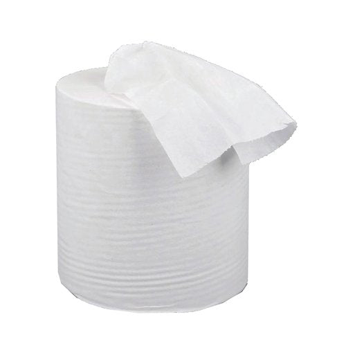 5 Star 2-Ply Centrefeed Paper Roll Refill for Jumbo Dispenser 175mmx150m White (Pack of 6) 930148