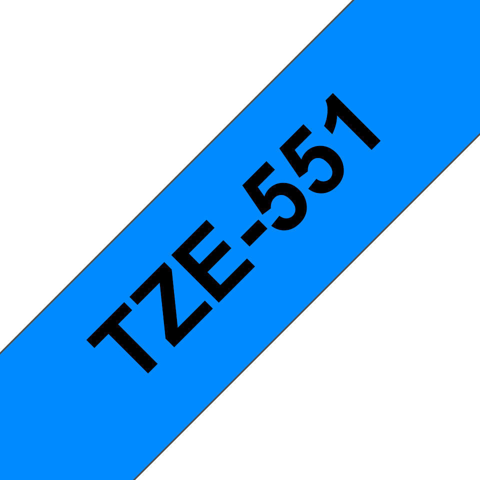 Brother Glossy Black On Blue Label Tape 24mm x 8m - TZE551