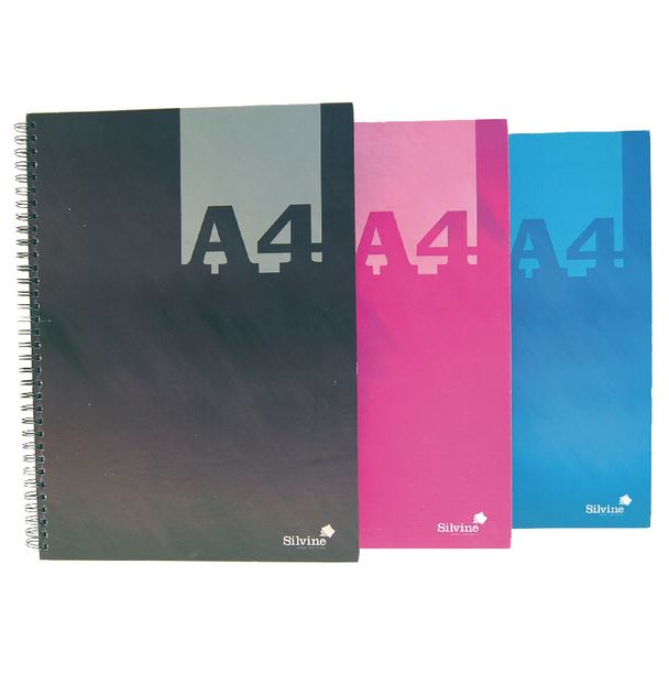 Silvine Luxpad A4 Wirebound Hard Cover Notebook 140 Pages Assorted Colours (Pack 6) - THBA4AC