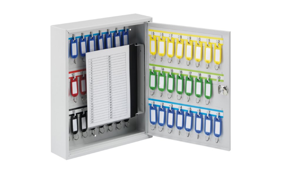 ValueX Key Cabinet 48 Hook Key Lock Steel Grey - KC48