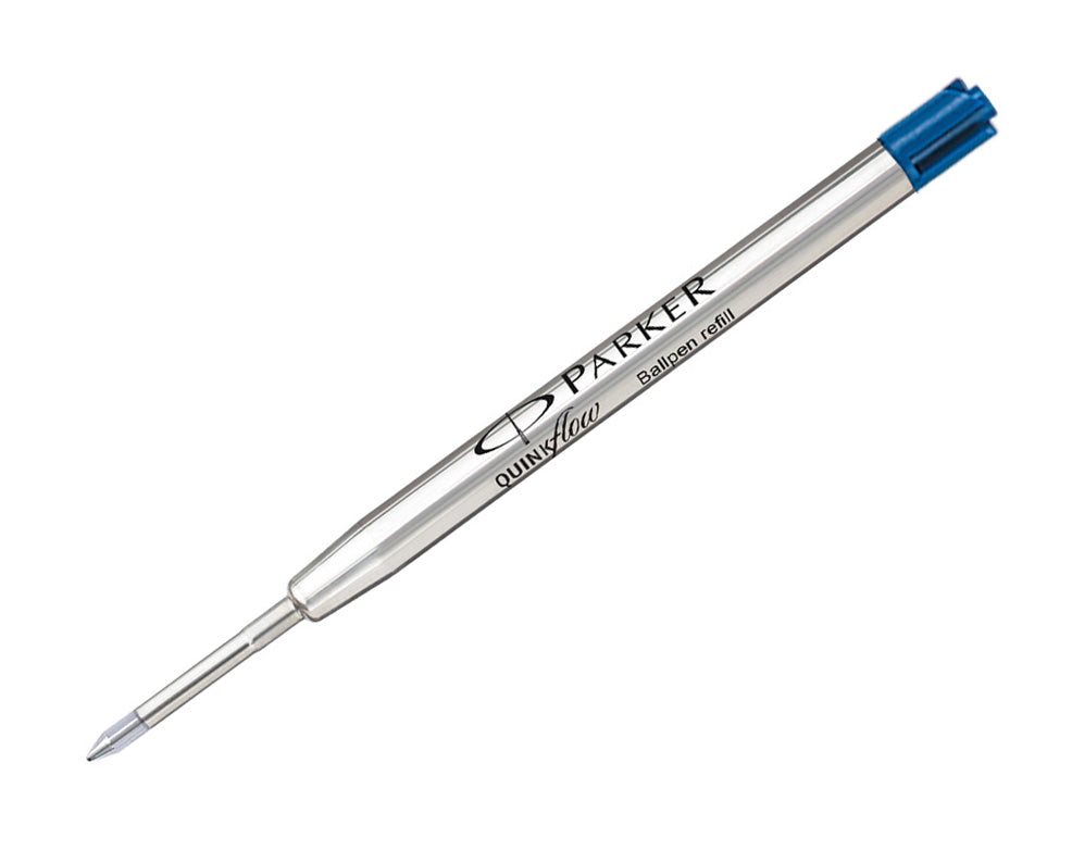 Parker Quink Flow Ballpoint Refill for Ballpoint Pens Medium Blue (Pack 2) - 1950373