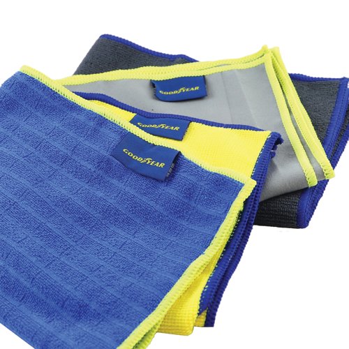 Goodyear Vehicle Clean Microfibre Cloth Set Assorted Pack of 4 904005