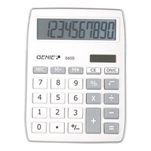 Genie 840S Desktop Calculator (Silver)