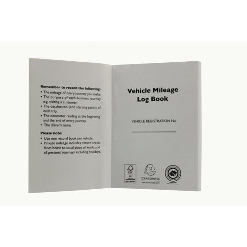 Exacompta Guildhall Vehicle Mileage Log Book T43