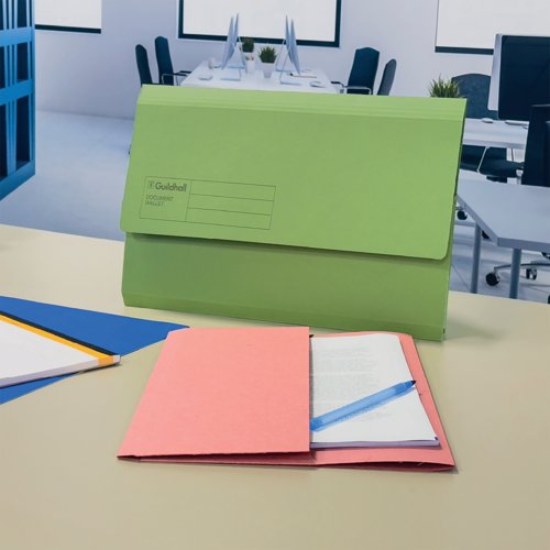 Exacompta Guildhall Document Wallet Foolscap Assorted (Pack of 50) GDW1-AST