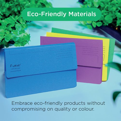Exacompta Forever Document Wallet Manilla Foolscap Bright Blue (Pack of 25) 211/5001