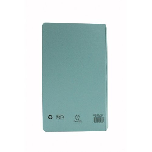 Exacompta Guildhall Heavyweight Transfer Spiral Pocket File Foolscap Blue (Pack of 25) 211/6000