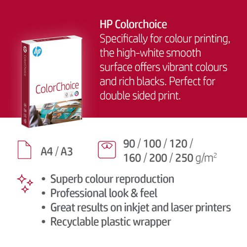 HP Color Choice LASER A3 120gsm White (Pack of 250) HCL1030