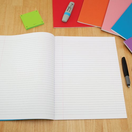 Hamelin Exercise Book 8mm Lined 80 Page A4+ Red (Pack of 50) 400206470