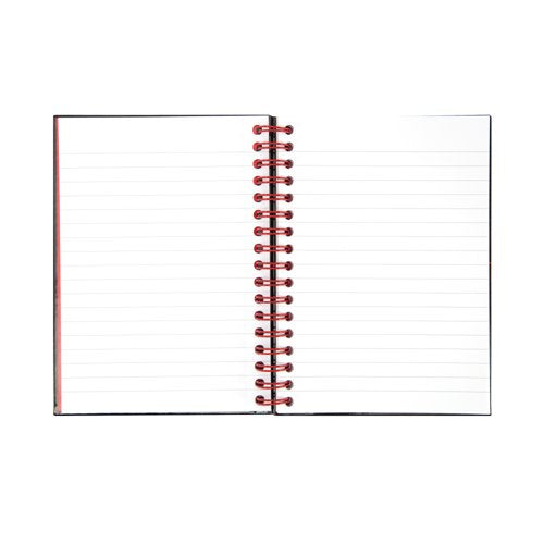 Black n' Red Wirebound Hardback Ruled Notebook A6 (Pack of 5) 100080448