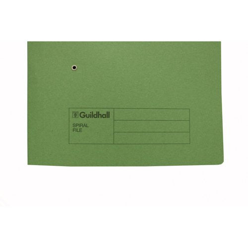 Exacompta Guildhall Transfer File 285gsm Foolscap Green (Pack of 25) 346-GRNZ