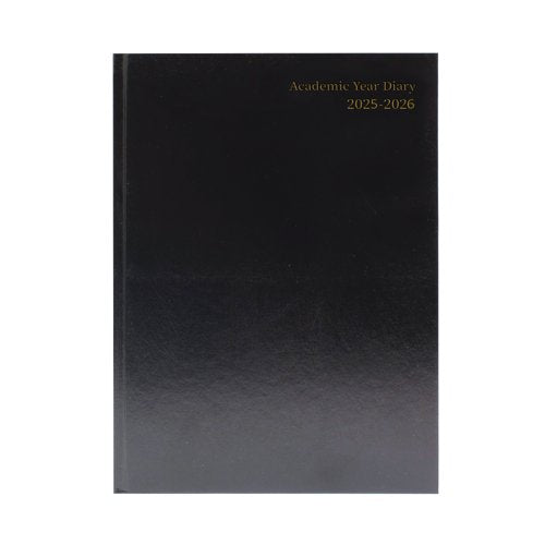 5 Star Academic Diary Week To View A5 Black 2025-2026 KF3A5ABK25