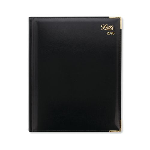 Letts Lexicon Quarto Desk Diary Week View Appointment Black 2026 26-TL3YBK