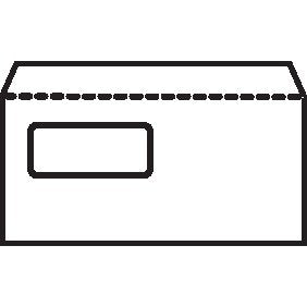 5 Star DL Window Wallet Envelope Self Seal 80gsm 220x110mm White (Pack of 1000) M90025