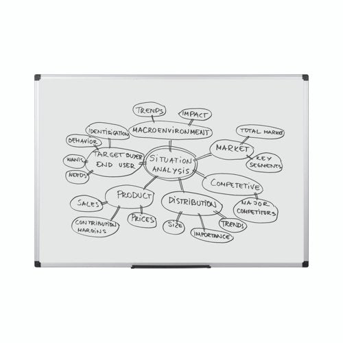 Bi-Office Drywipe Board 120x120cmAluminium Frame MA3812170