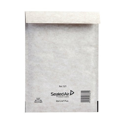 Sealed Air + Bubble Lined Postal Bag Size D1 180x260mm Oyster White (Pack of 100) 103025656