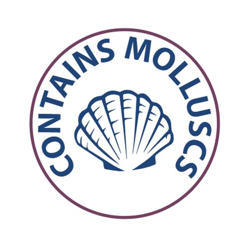 MyCafe Food Label Contains Molluscs Removable Pack of 1000 MYC10618