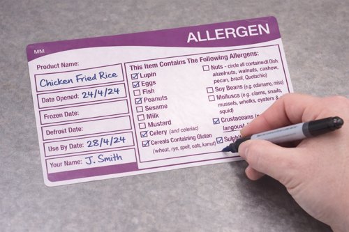 MyCafe Use By Shelf Life Allergen Label 51x101mm Pack of 1000 MYC10628