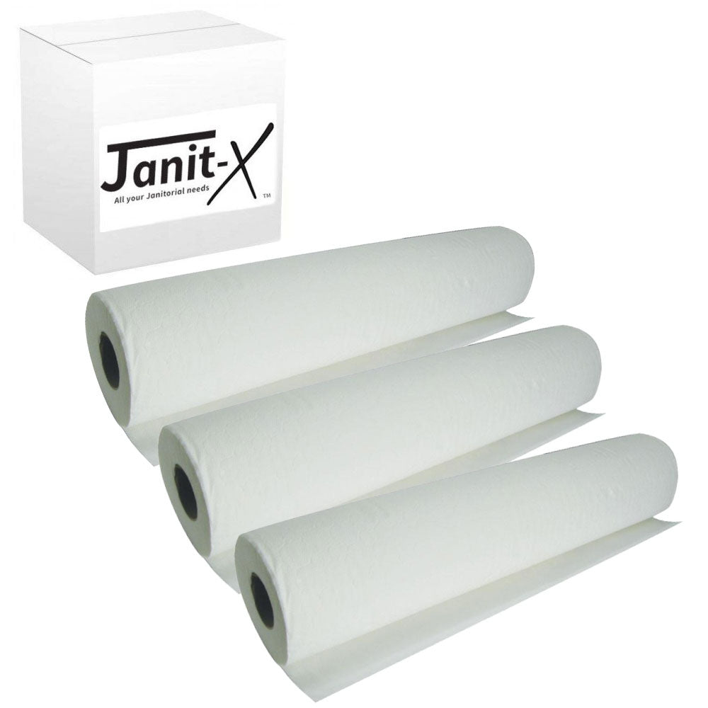 Janit-X 10" 40m,White 2 Ply Hygiene Couch Roll - UK BUSINESS SUPPLIES