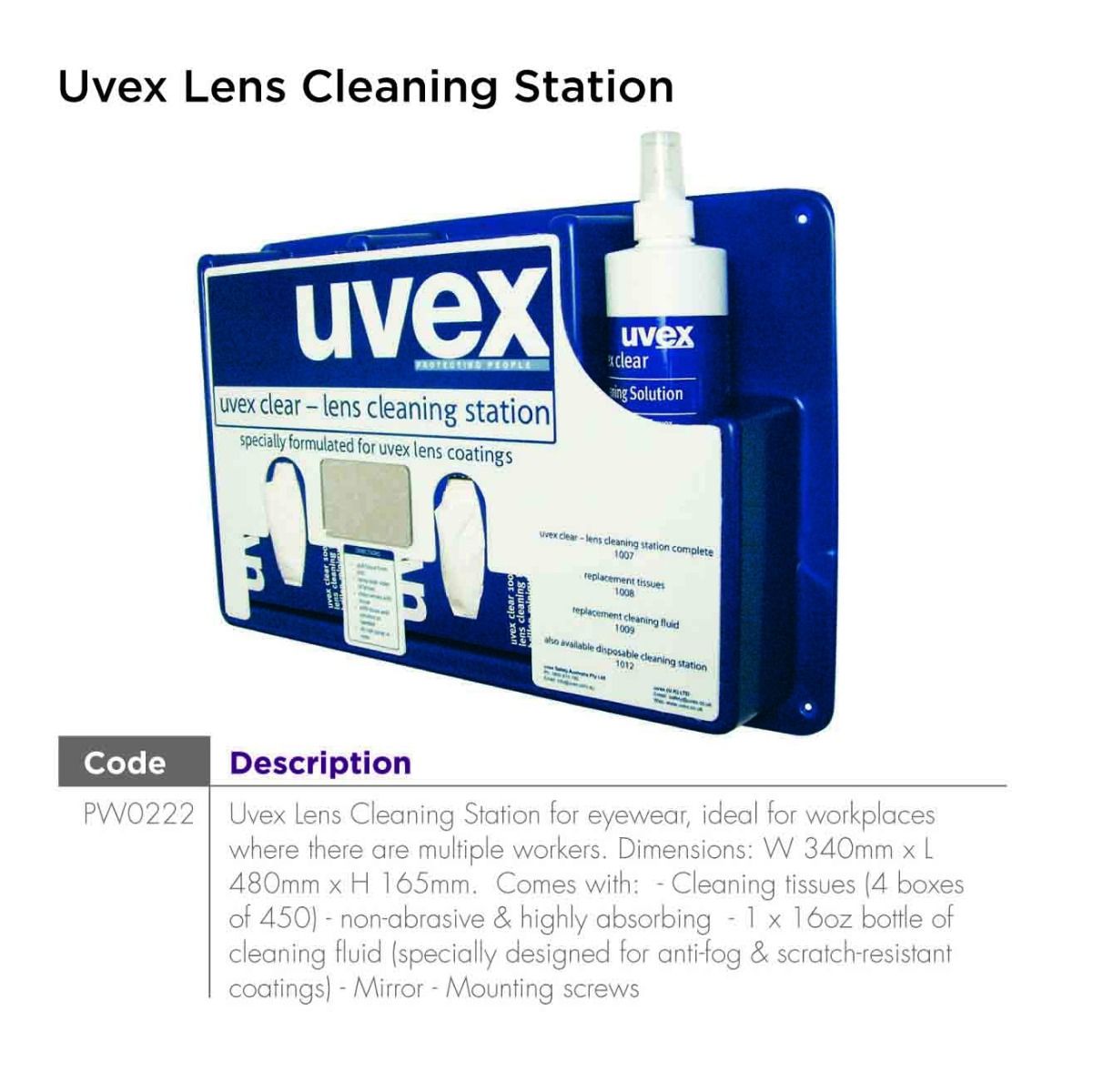 Uvex Complete Cleaning Station - UK BUSINESS SUPPLIES