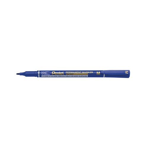 Pentel Permanent Marker Fine Point Blue Pack of 12 NM470-C
