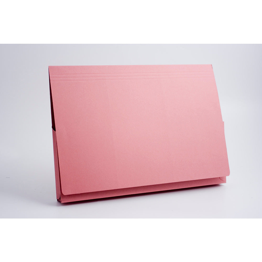 Guildhall Legal Wallet Manilla 356x254mm Full Flap 315gsm Pink (Pack 50) - PW3-PNKZ