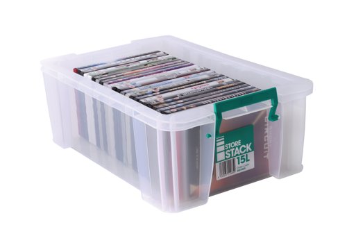 Storestack 15 Litre Storage Box W300Xd470Xh170mm Clear RB11085