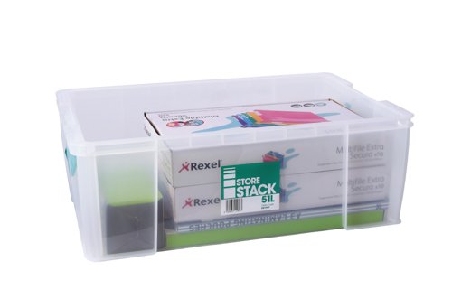 Storestack 51 Litre Storage Box W660Xd440Xh230mm Clear RB11089