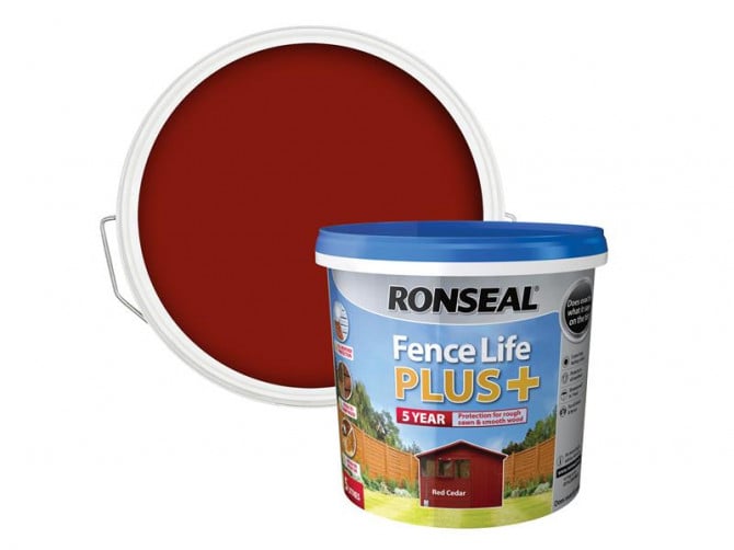 Ronseal Fence Life Plus+ Red Cedar 5 Litre.
