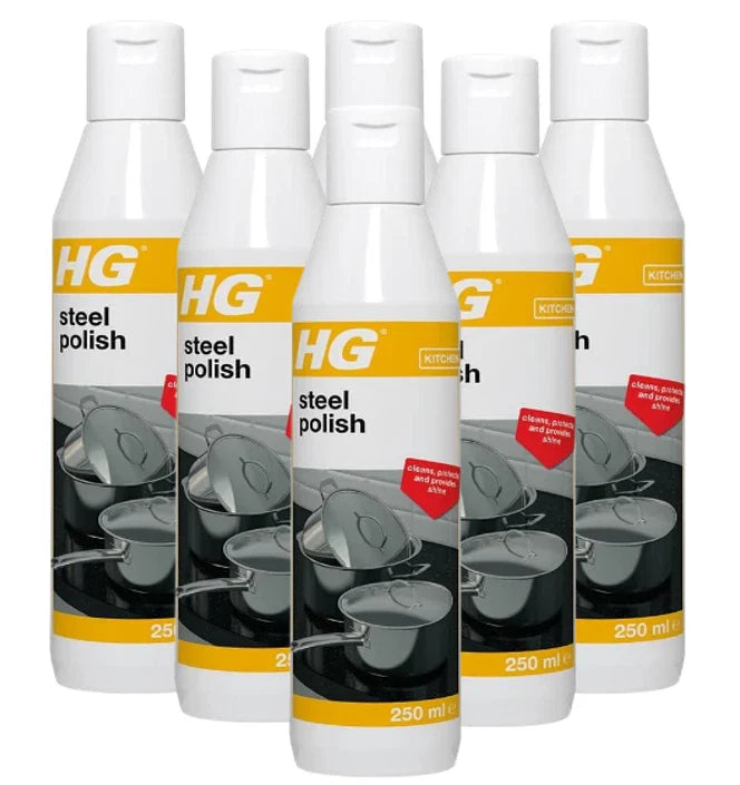 HG Steel Polish, Steel, Chrome & Copper | 3in1 Polish, Cleaner & Protector | 250ml