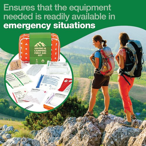 Safety First Aid Group Hiking and Camping First Aid Kit Orange KR202