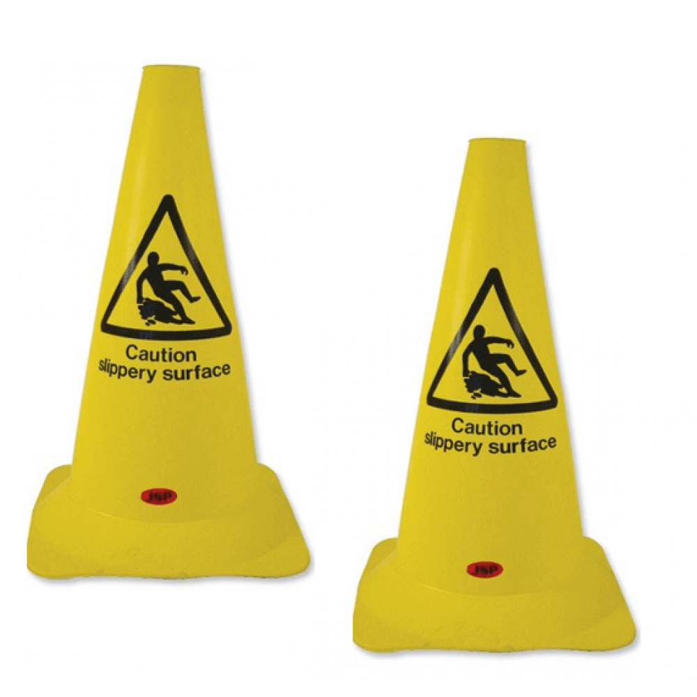 Safety Cone PVC Caution Slippery Surface H500mm