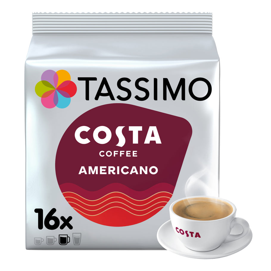 Tassimo Costa Americano Coffee Capsules (16/16 Pods/Drinks)